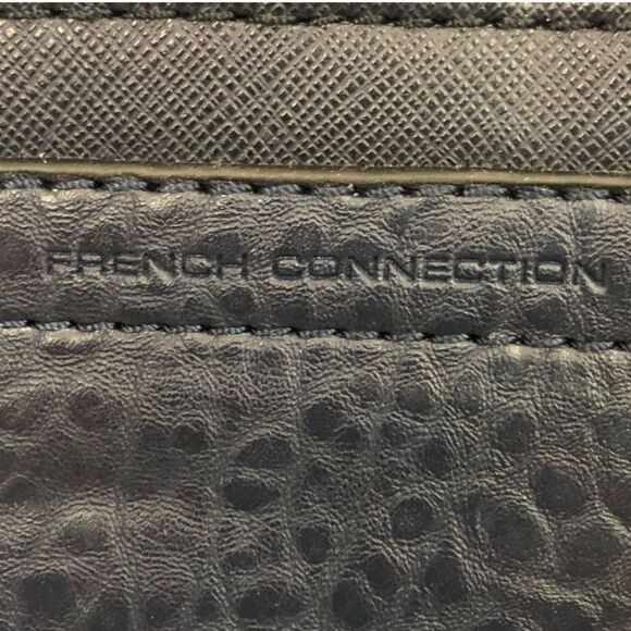 NWOT French Connection Spacious Blue Crossbody Bag Five Pockets - Picture 6 of 15